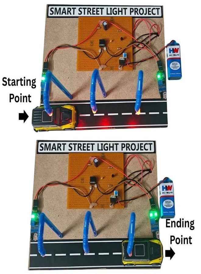 ESPtronics Automatic Smart Street Light Electronics Science Working Model Project Experiment Kit Using IR Sensor for School Kids - Image 4